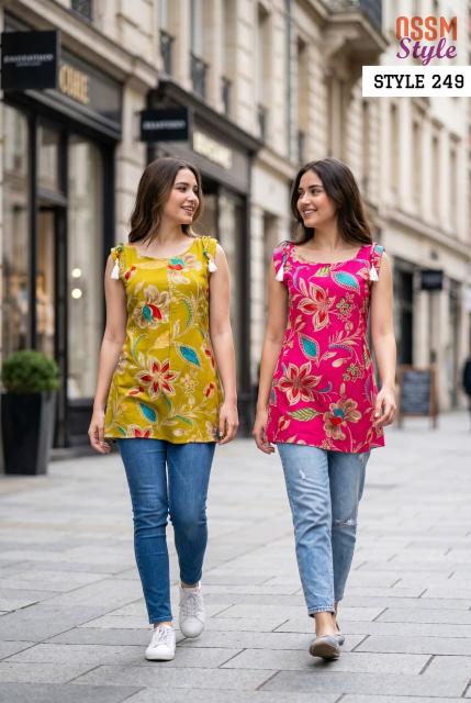 Ossm style 249 short top wholesale kurtis shop in mumbai